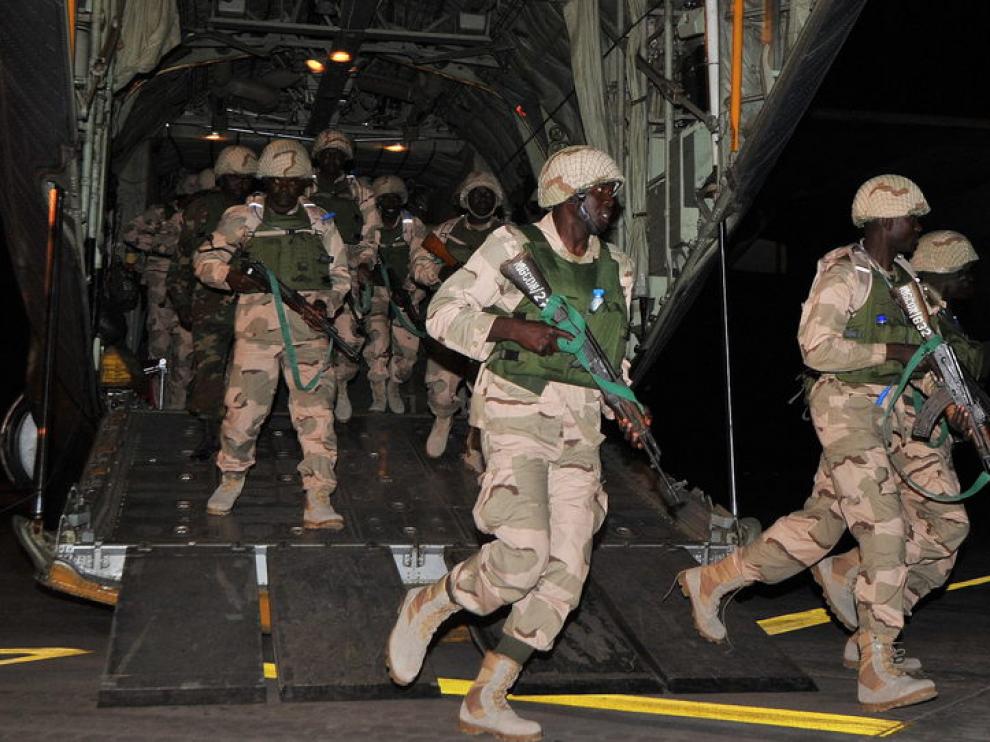 Llegada de las tropas togolesas a Mali