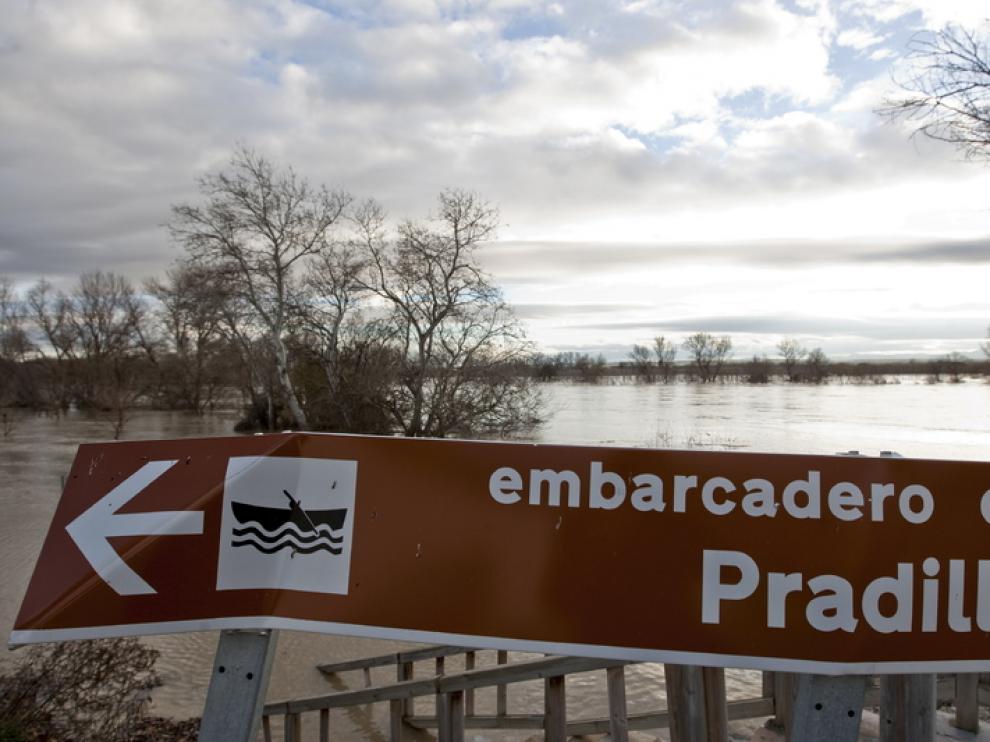 Crecida del Ebro en Pradilla