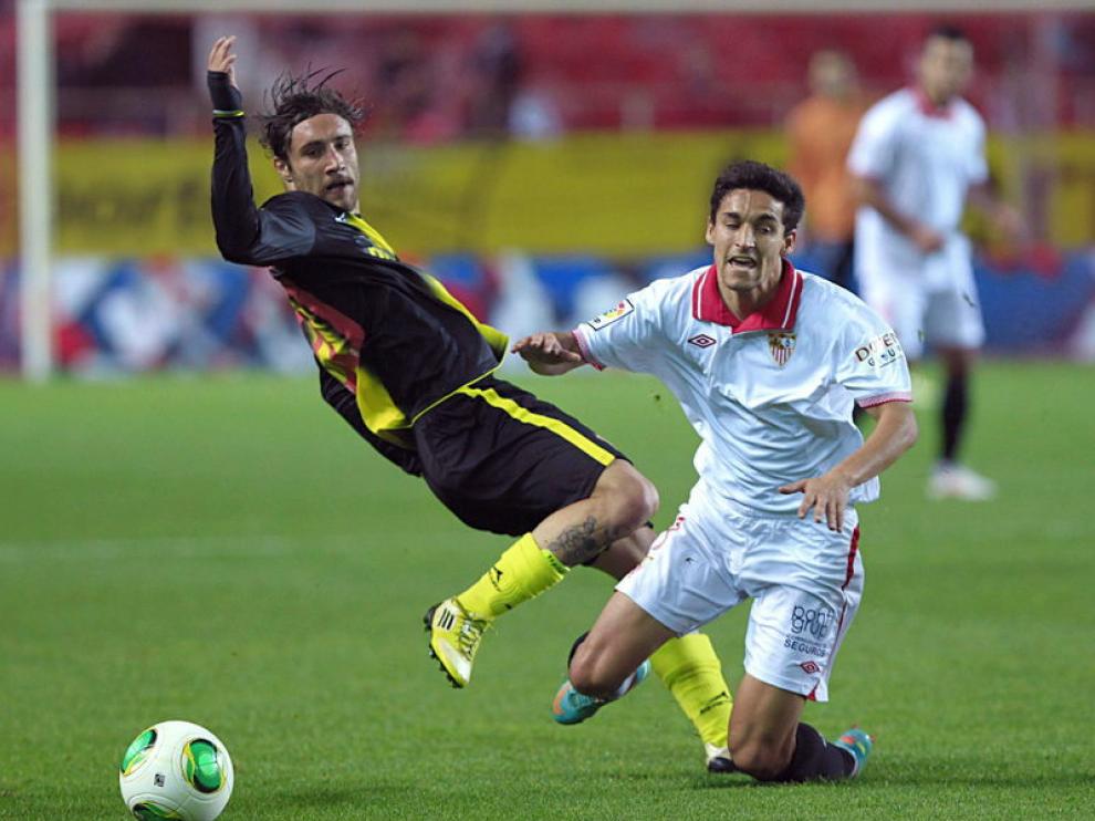 Imagen del Sevilla-Real Zaragoza de este miércoles