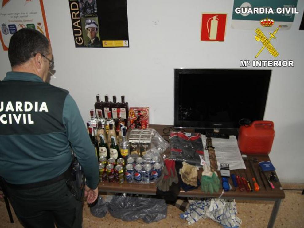 Efectos incautados por los agentes