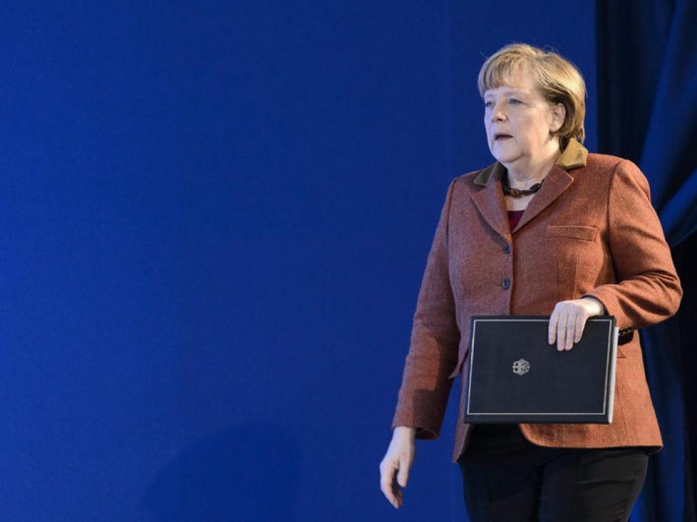 Angela Merkel en Davos