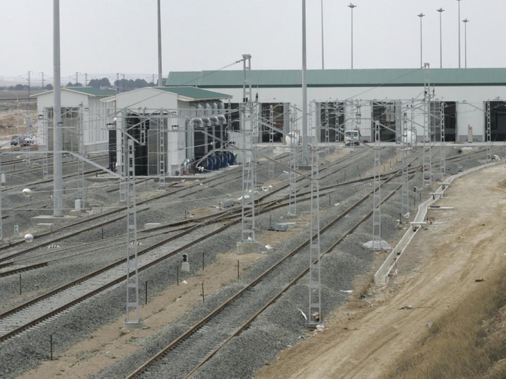 Parte de la infraestructura, durante su construcción
