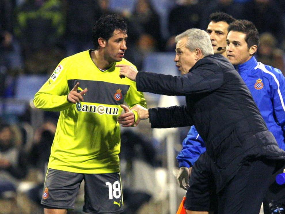 Aguirre durante el partido