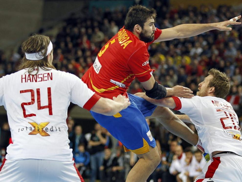 Partido entre España y Dinamarca