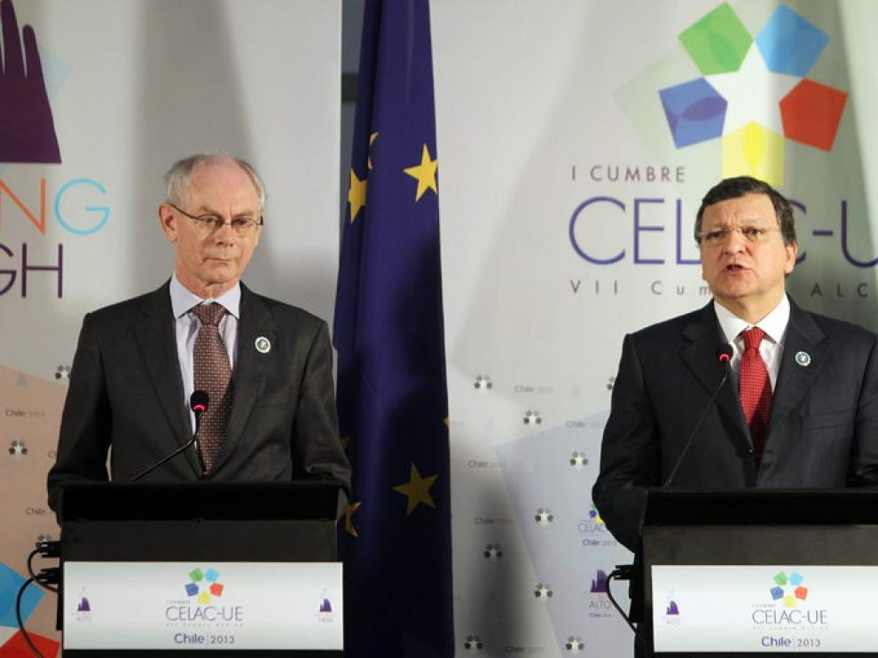Los presidentes del Consejo Europeo, Herman Van Rompuy; y de la Comisión Europea, José Manuel Durao Barroso.