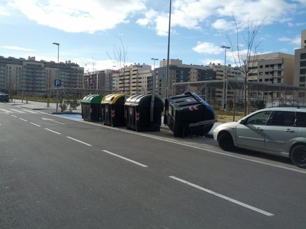 Contenedores en la calle de Andrea Palladio