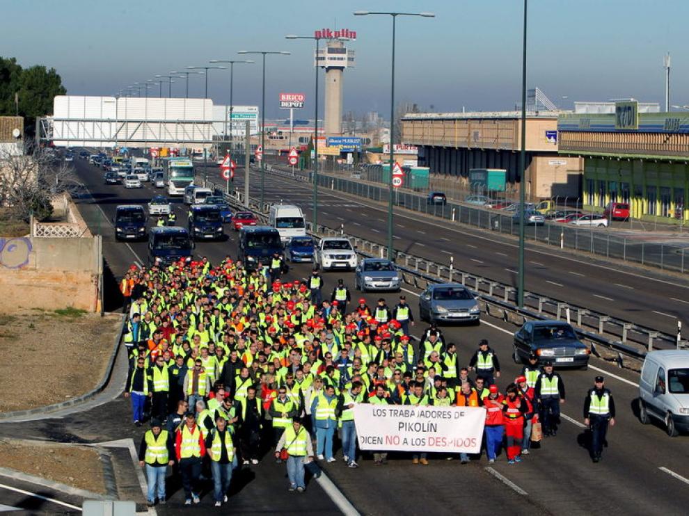 Marcha de los trabajadores de Pikolin