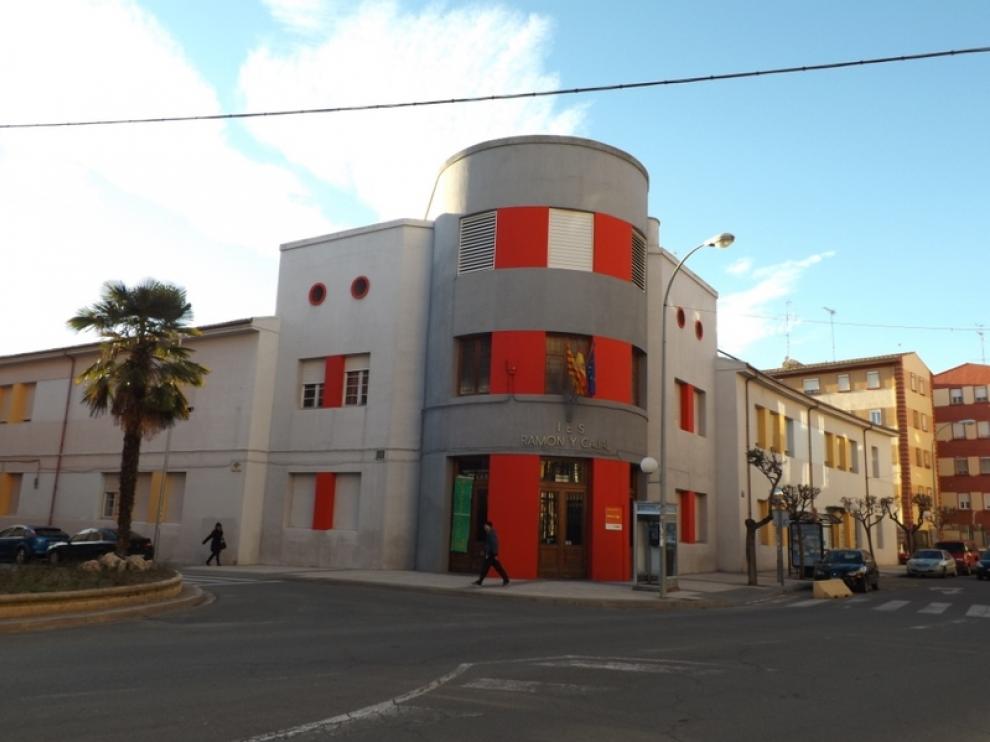 El IES Ramón y Cajal, en la capital oscense.