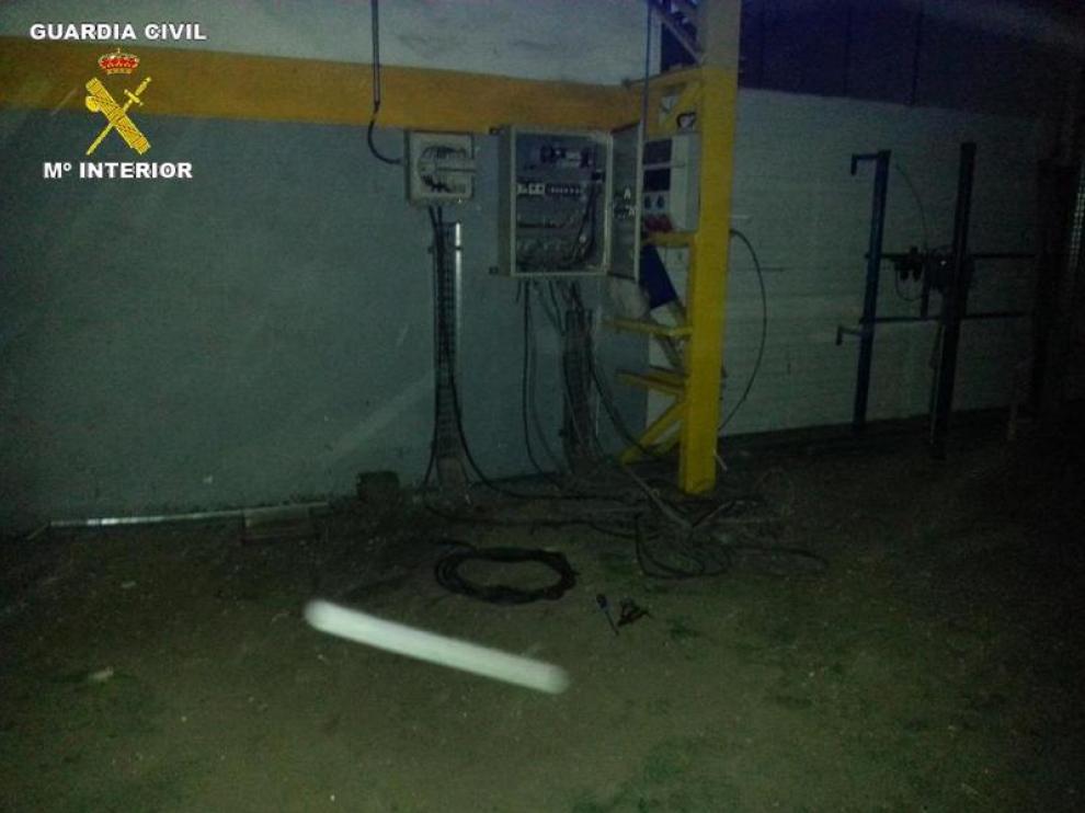 Estado del cuadro eléctrico tras el intento de robo