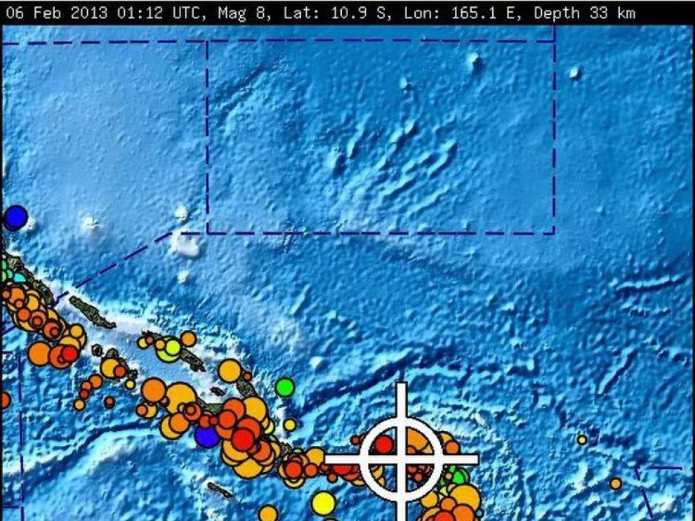 Área afectada por el tsunami