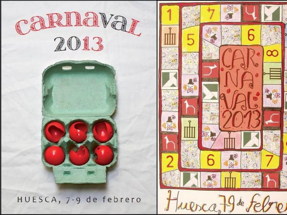 Ganadores del concurso de carteles de carnaval en categoría adulto e infantil