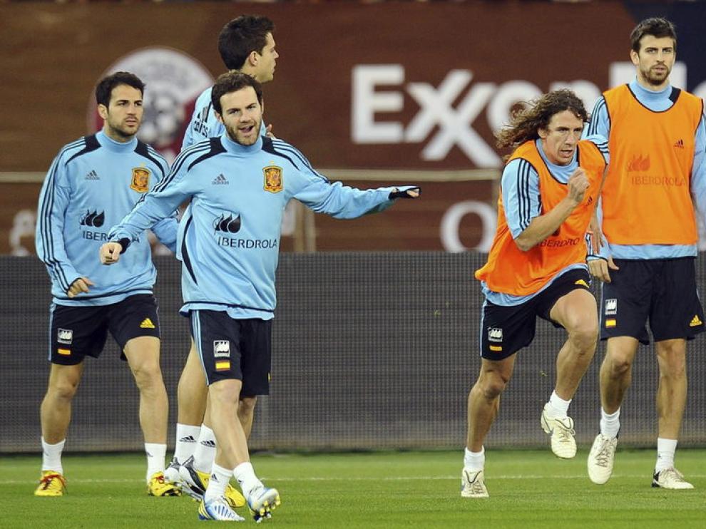 Entrenamiento de la selección española