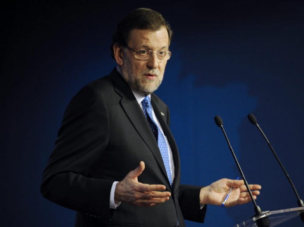 El presidente Mariano Rajoy, en rueda de prensa este viernes.