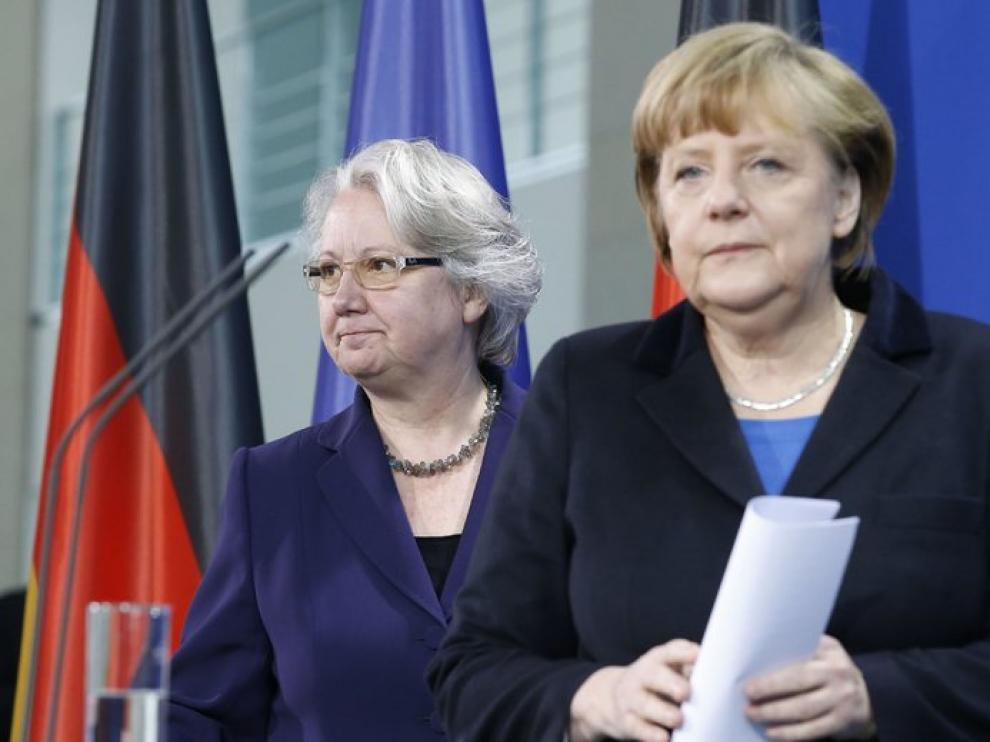 Schavan y Merkel