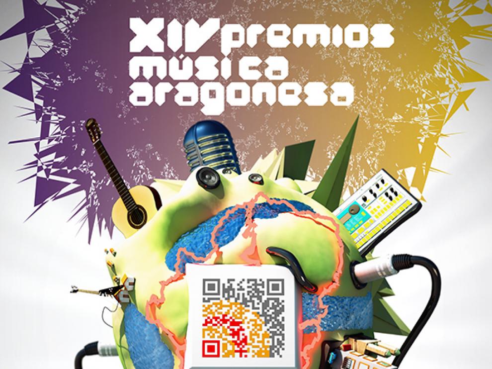 Cartel de esta edición de los Premios de la Música Aragonesa.