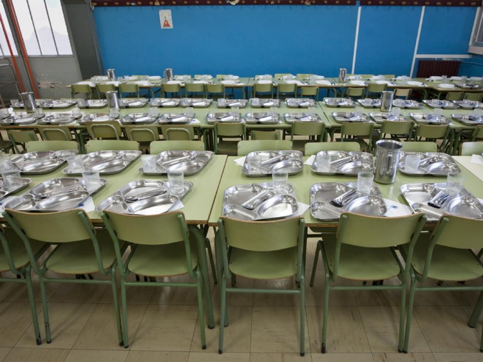 El comedor de un colegio de la margen izquierda, en una imagen de archivo.