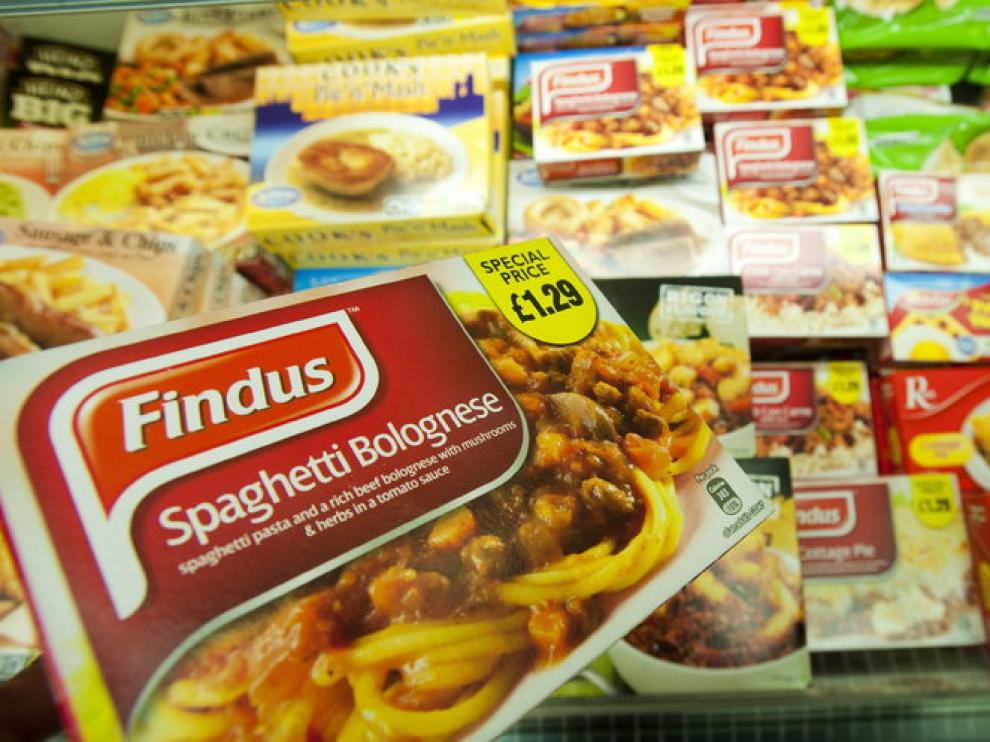 Platos precocinados de la marca Findus que contienen carne de caballo