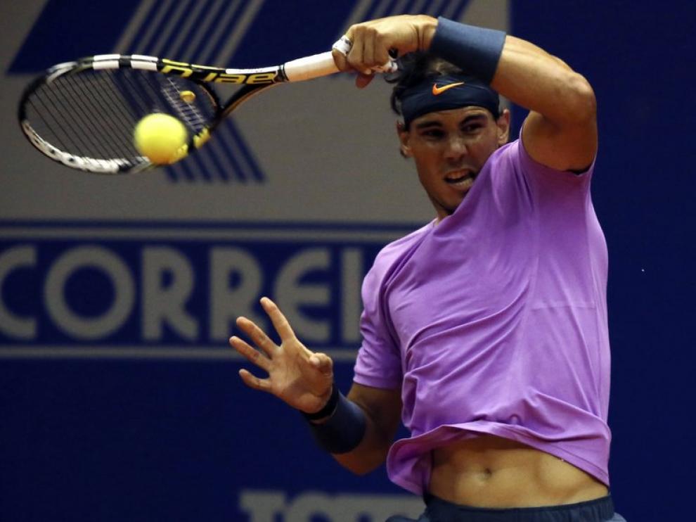 Rafa Nadal, durante su partido con Souza