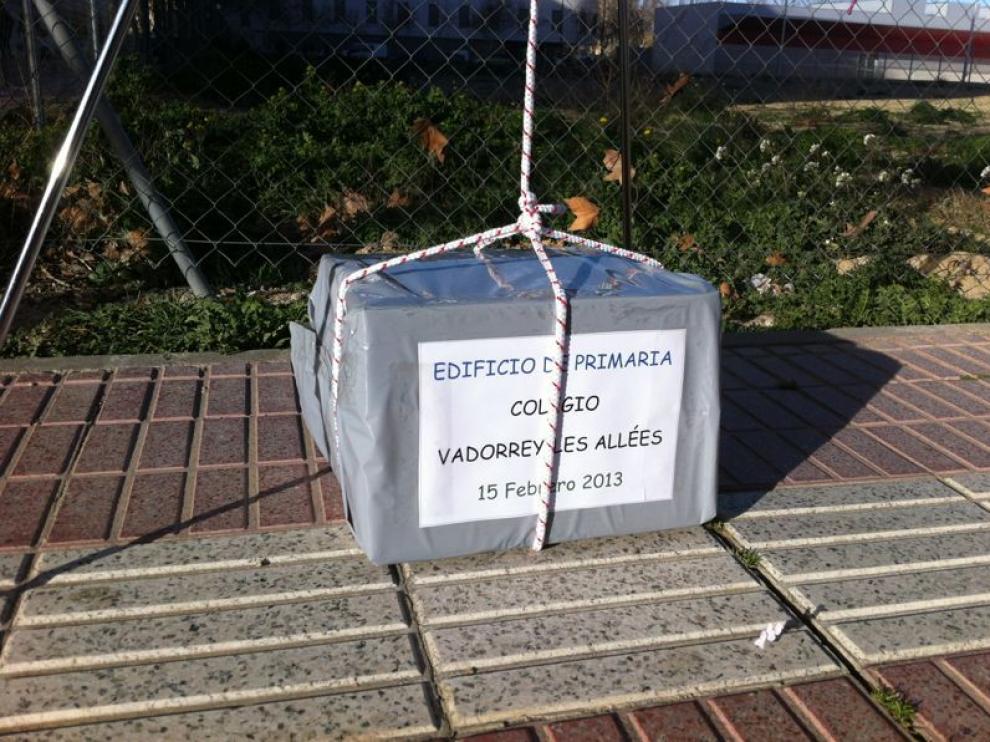 Primera piedra del colegio de vadorrey