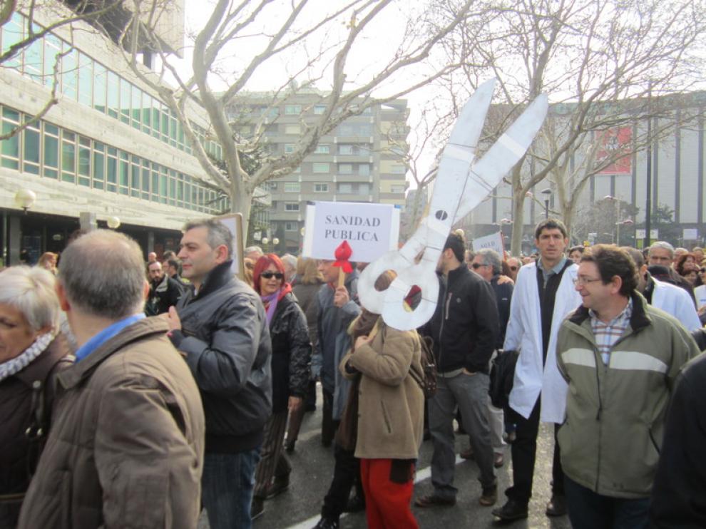 Manifestación en Zaragoza, este domingo