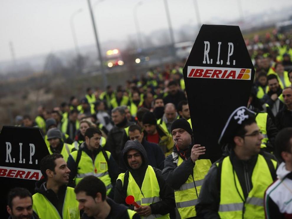 Huelga de trabajadores de Iberia