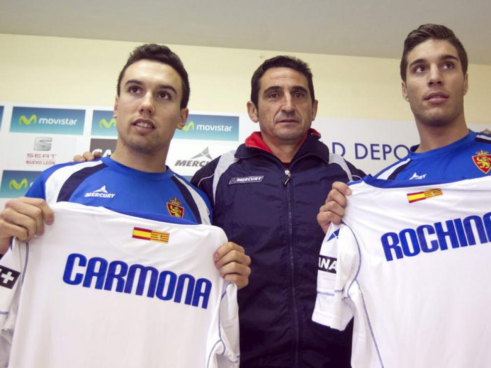 Carmona, con Jiménez y Rochina