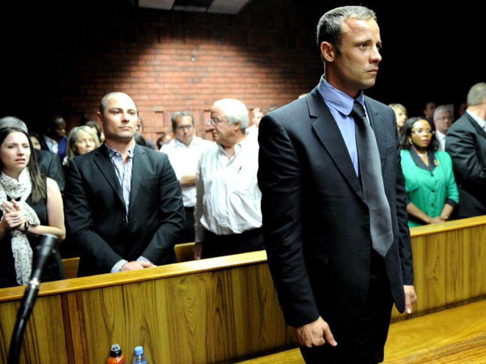 Oscar Pistorius en los juzgados de Pretoria
