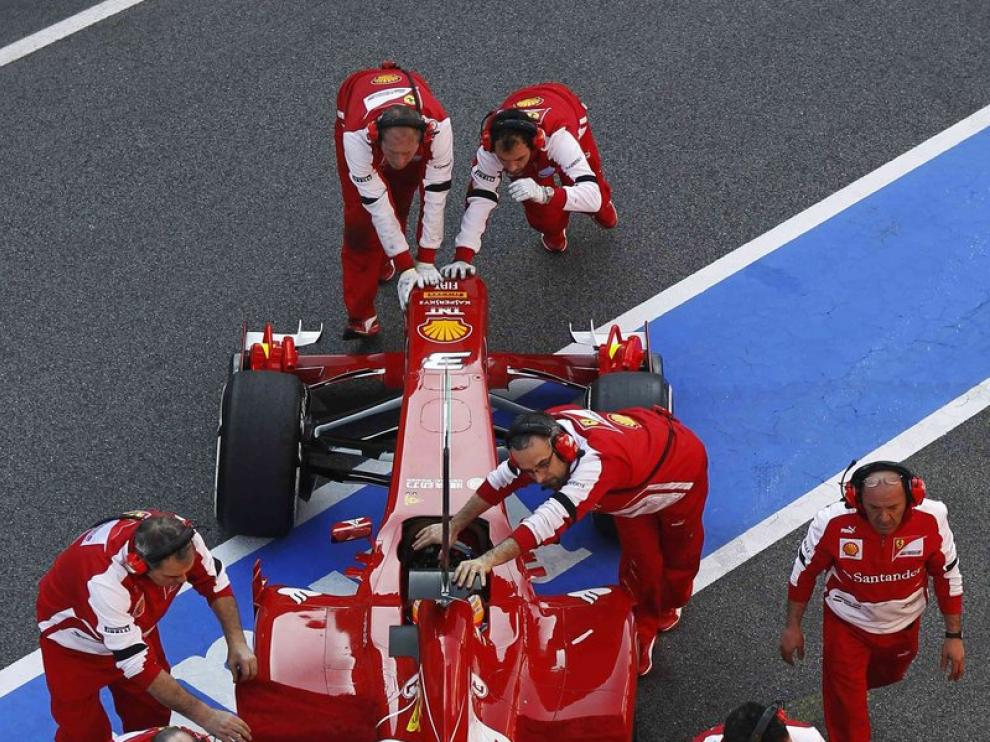 Alonso solo pudo correr 28 vueltas por problemas técnicos en su Ferrari