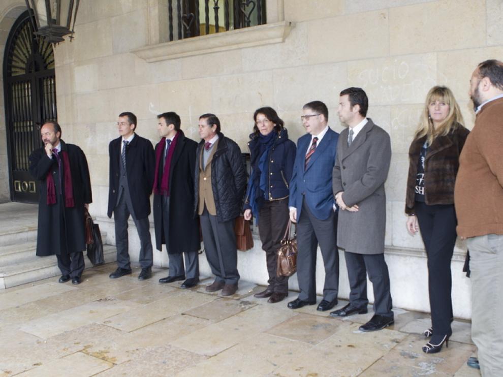 Protesta de jueces y fiscales en los juzgados de Teruel.