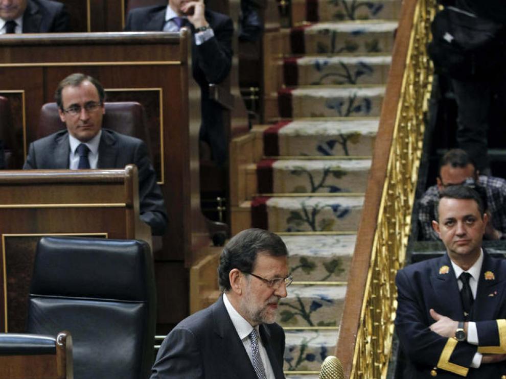 Mariano Rajoy accediendo a la tribuna