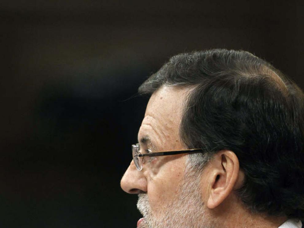 Mariano Rajoy este miércoles en el Congreso