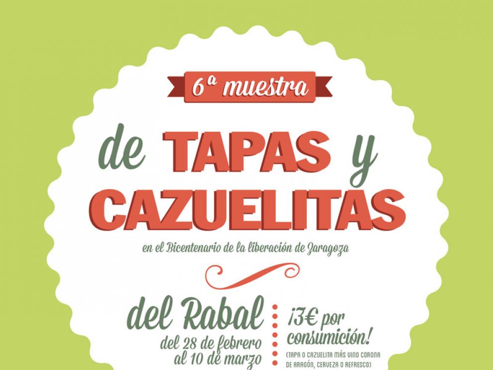 Cartel de la VI muestra de tapas y cazuelitas del Rabal.