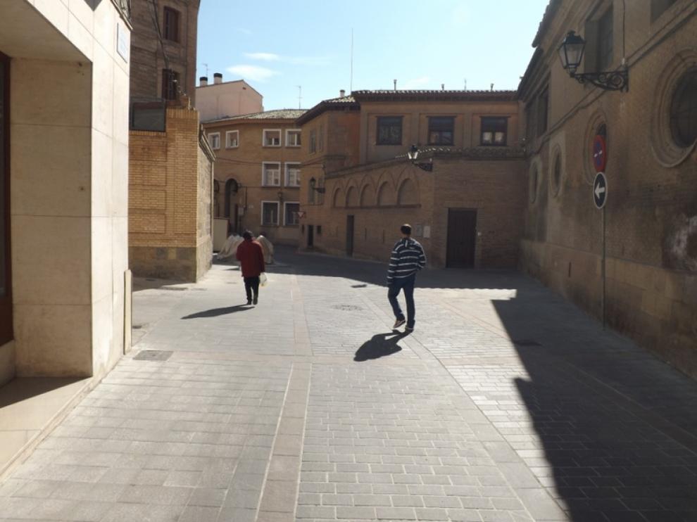 Aspecto de la remozada calle de Sancho Abarca, en Huesca