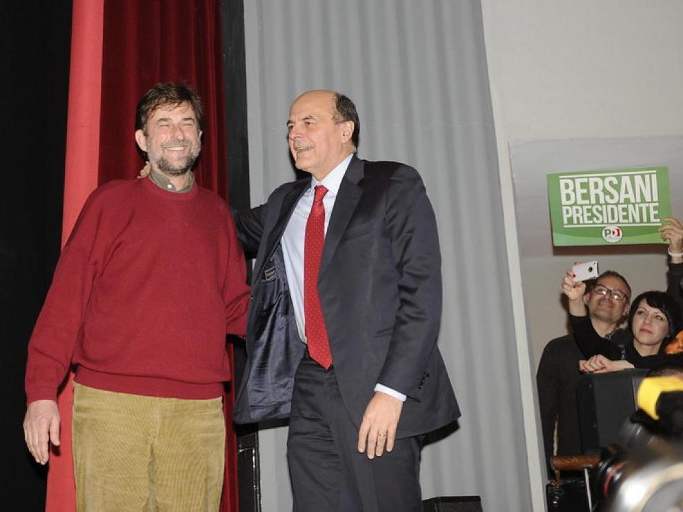 El director Nani Moretti ha apoyado a Bersani en el cierre de campaña