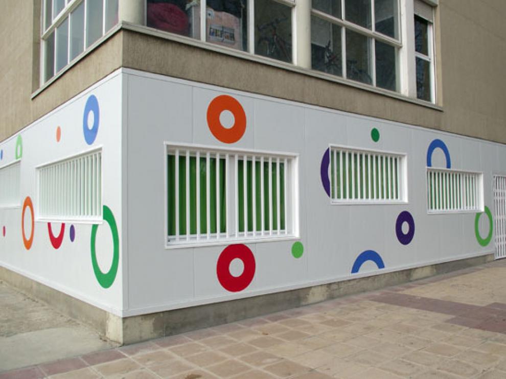 Fachada de la nueva ludoteca de Parque Goya