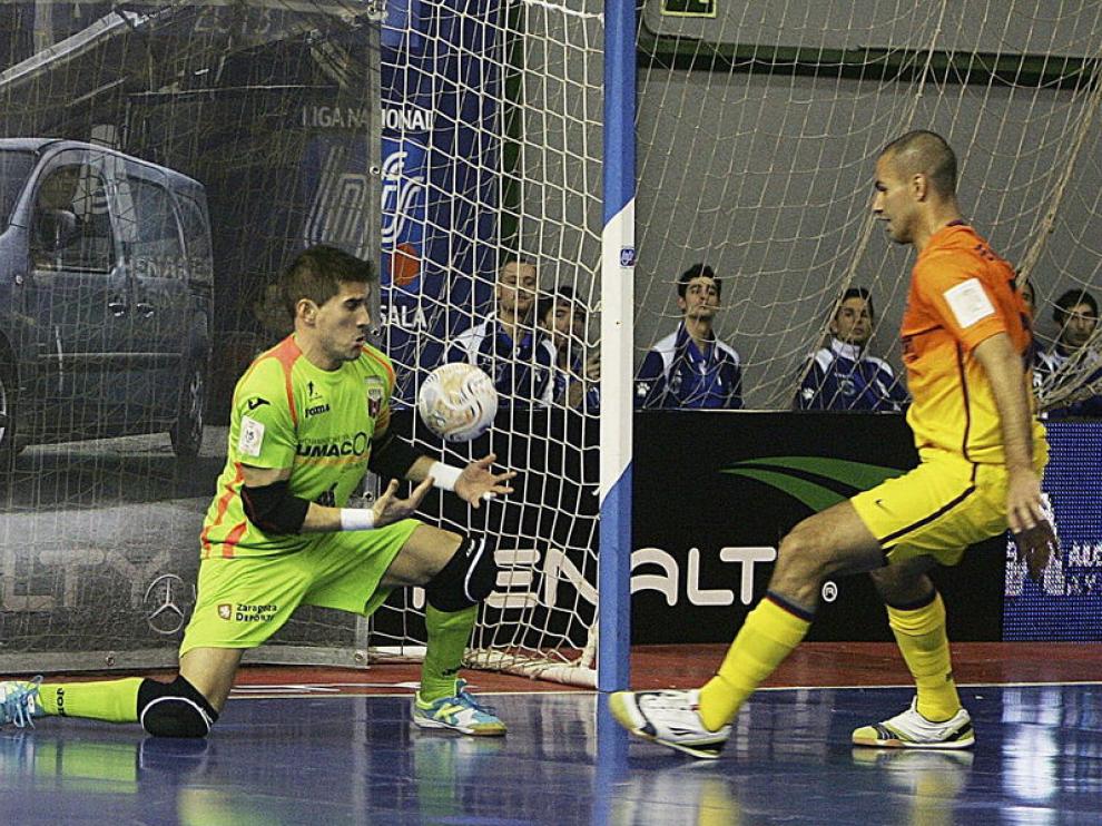 Un momento del partido Umacon-Barcelona