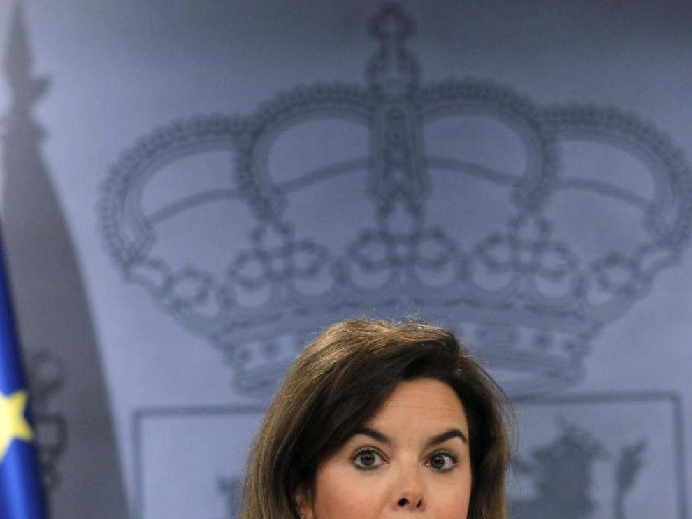 La vicepresidenta del Gobierno, Soraya Sáenz de Santamaría