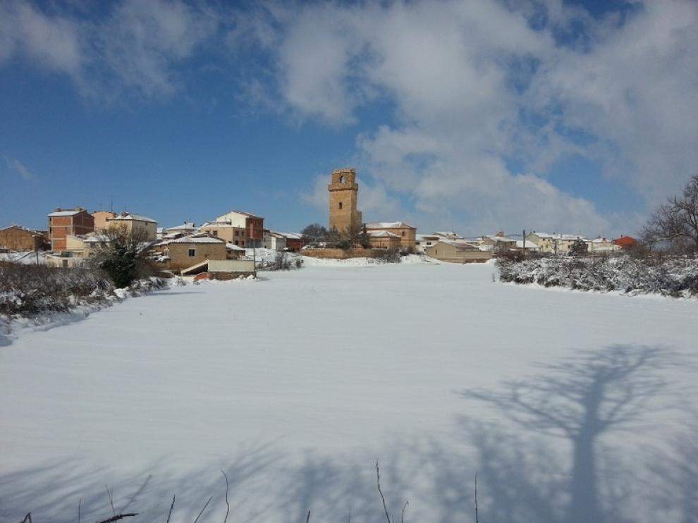 Nevada en Cucalón, en la provincia de Teruel.