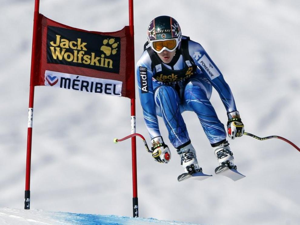Carolina Ruiz, en la pista de Meribel