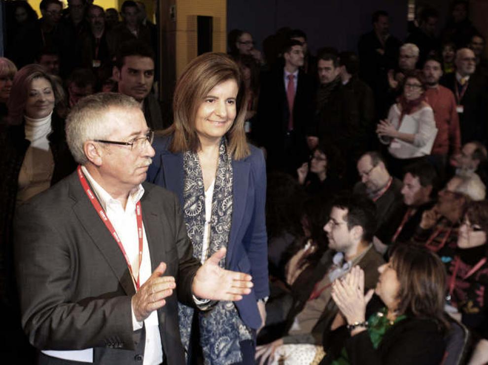 Toxo, con la ministra Fátima Báñez