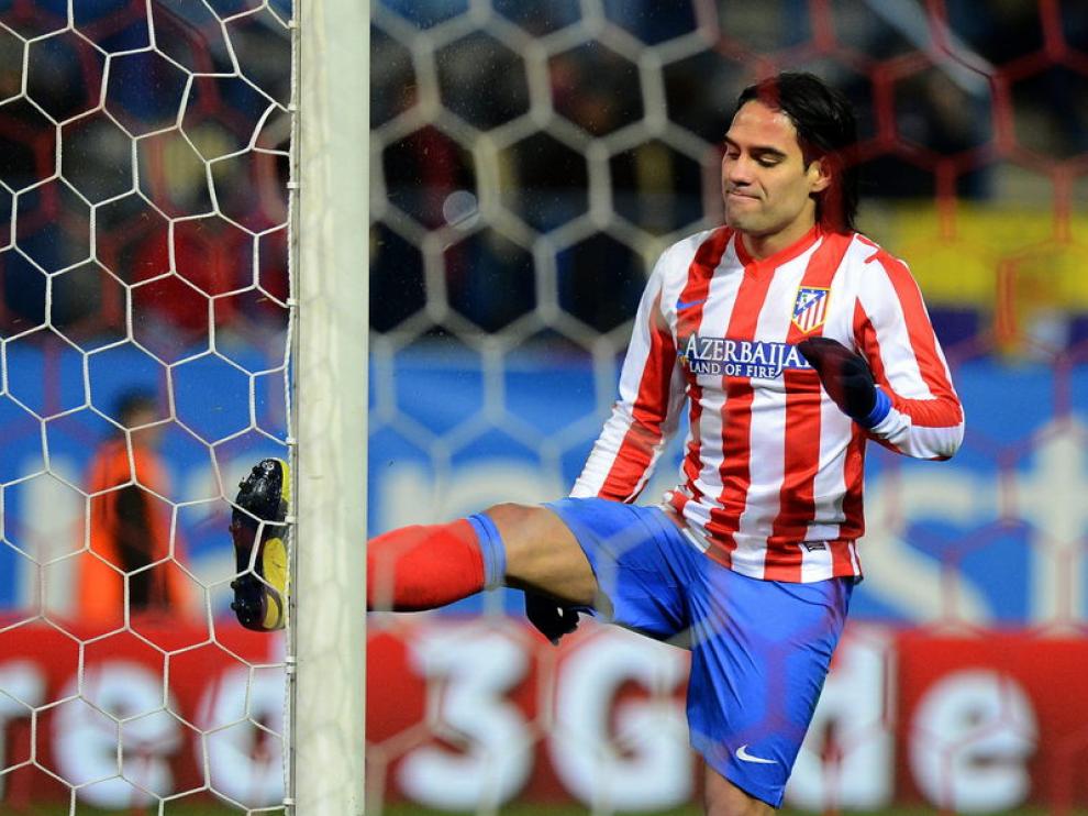 Falcao dio la victoria al equipo colchonero