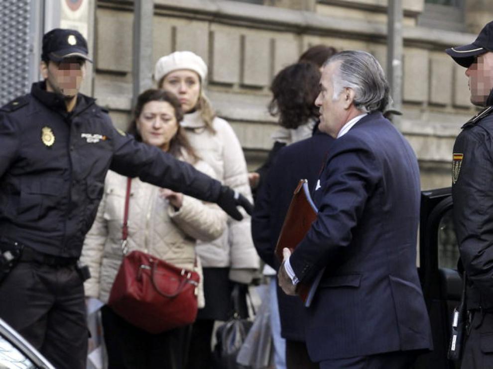 Luis Bárcenas, a su llegada a la Audiencia Nacional