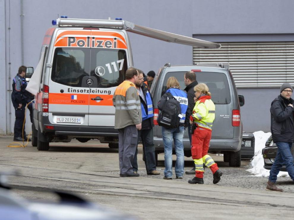 Empresa maderera en Menznau, Suiza, donde ocurrió el tiroteo