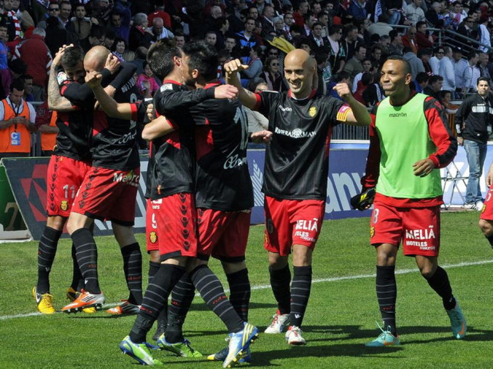 Los jugadores del Mallorca celebran la victoria