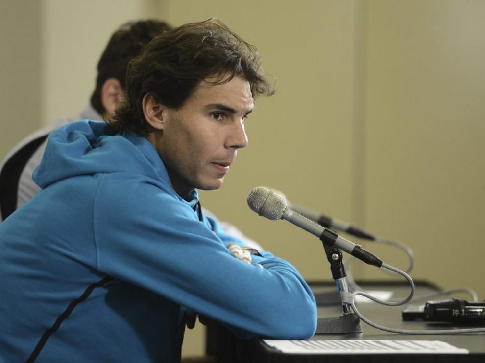 Nadal atiende a los periodistas en rueda de prensa