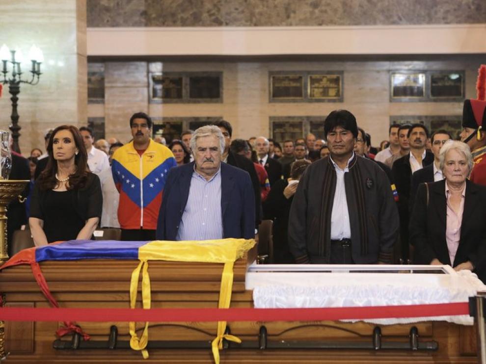 Cristina Fernández, José Mujica y Evo Morales, presidentes de Argentina, Uruguay y Bolivia