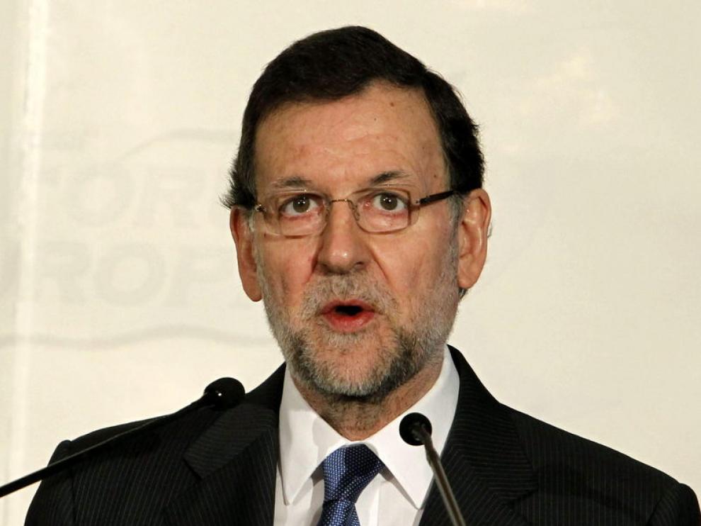 Rajoy durante el desayuno