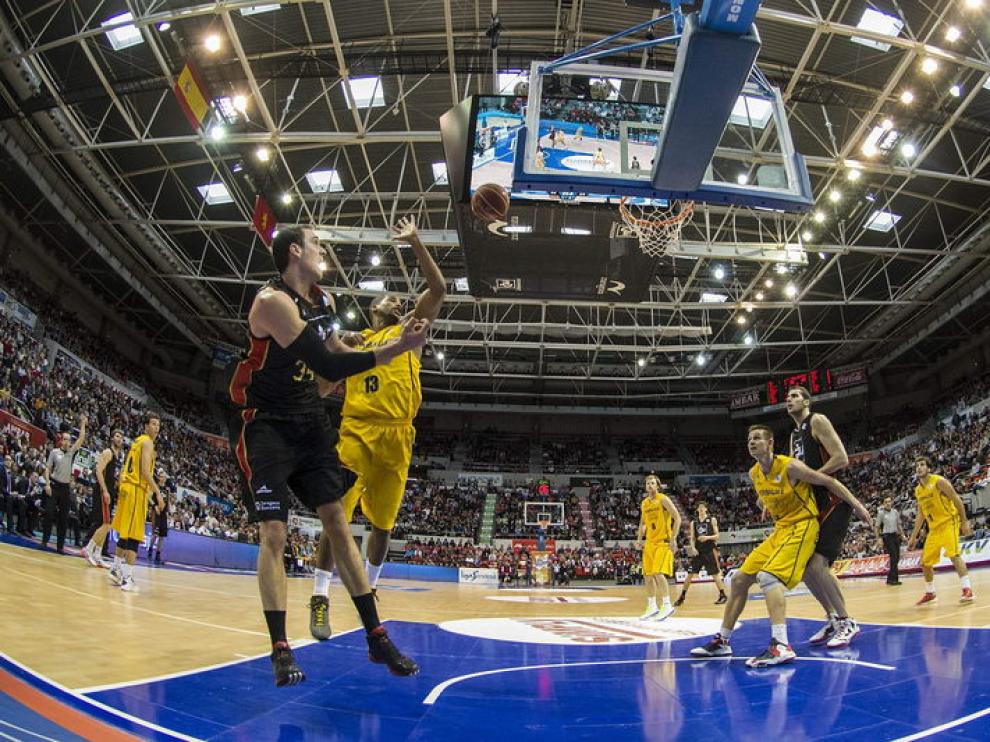 Una imagen del encuentro de este domingo ante el Gran Canaria.