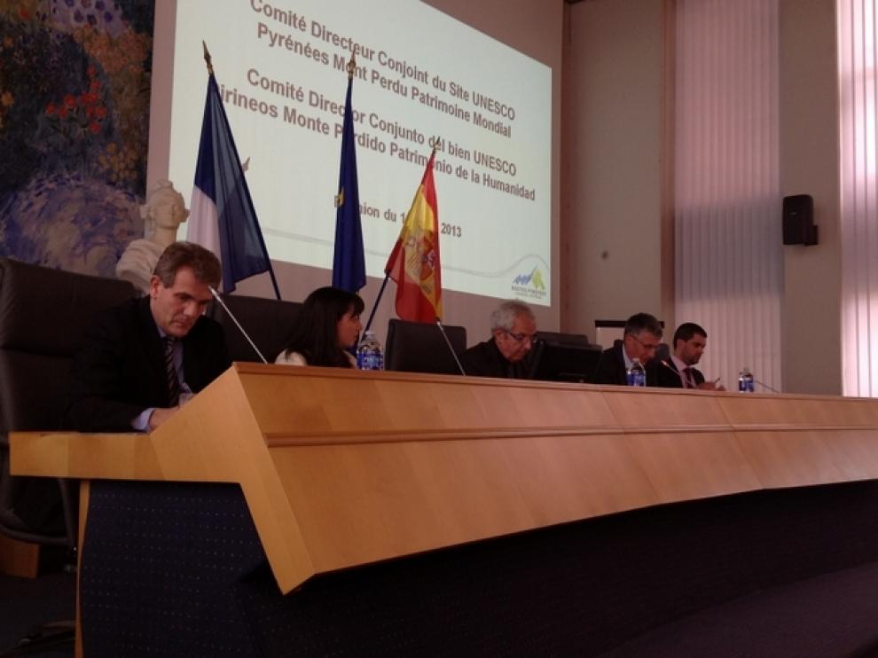 Un momento de la reunión del Comité de Pirineos-Monte Perdido