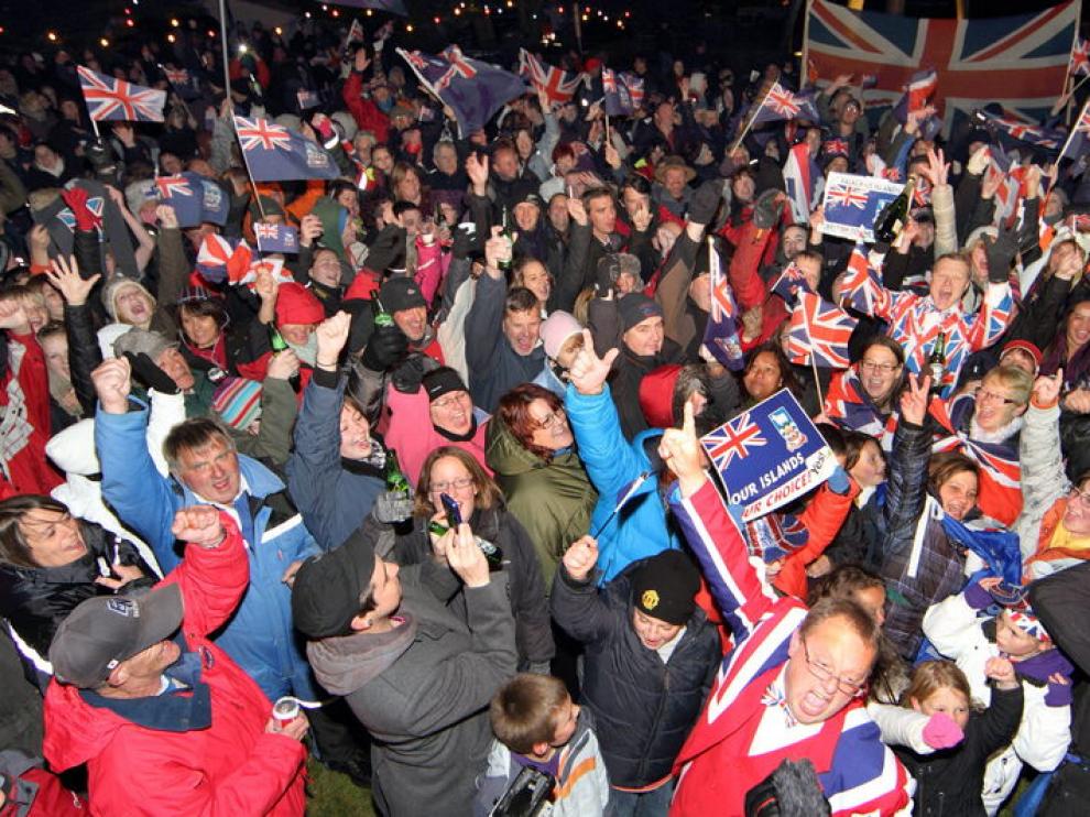 Celebración en Malvinas